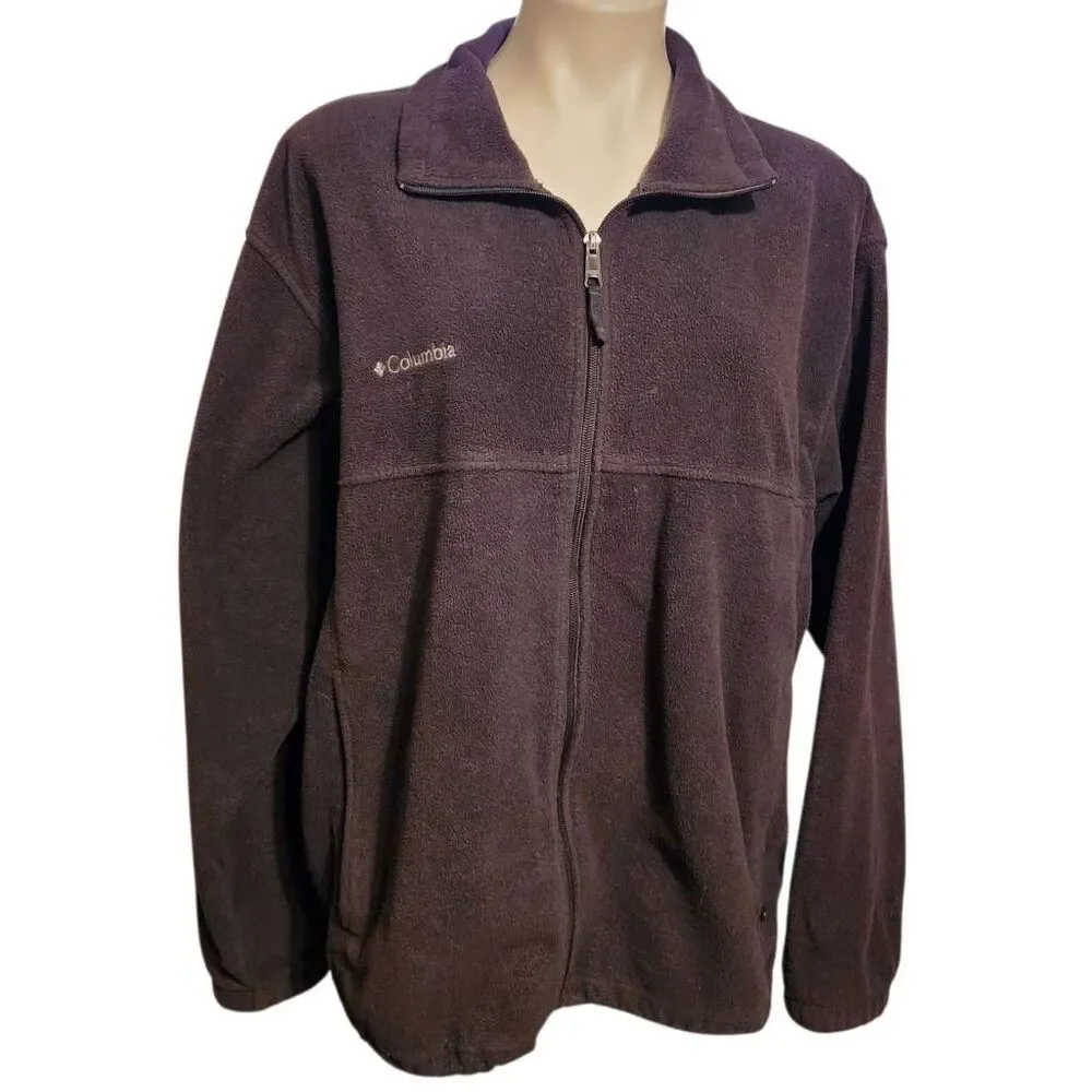Columbia Sportswear men's‎ full zip fleece jacket heathered charcoal Large